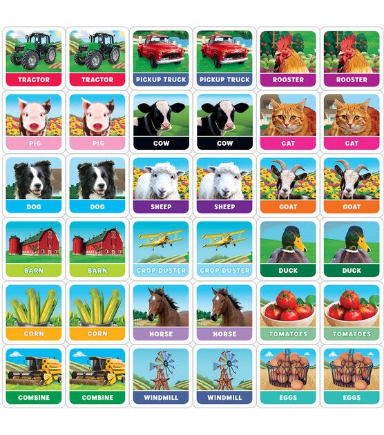 MasterPieces 36ct Old MacDonald's Farm Kids Matching Games, , hi-res, image 2