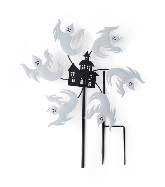 36" Halloween Ghost Spinner Yard Stake by Place & Time