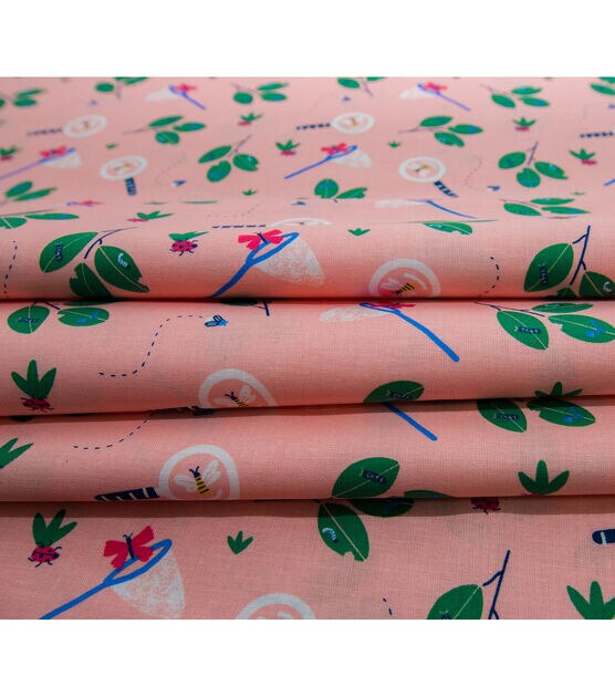 POP! Insects On Pink Novelty Cotton Fabric, , hi-res, image 3