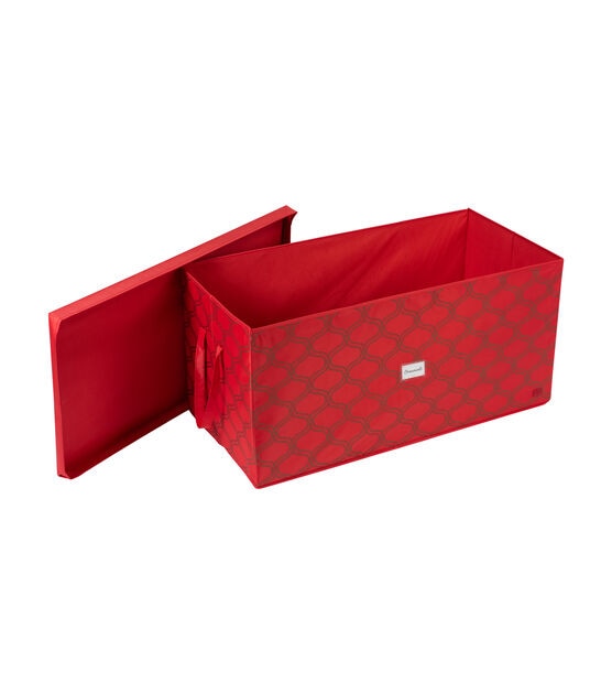 Simplify 37.5" x 19" Red 96 Ornament Storage Box, , hi-res, image 3