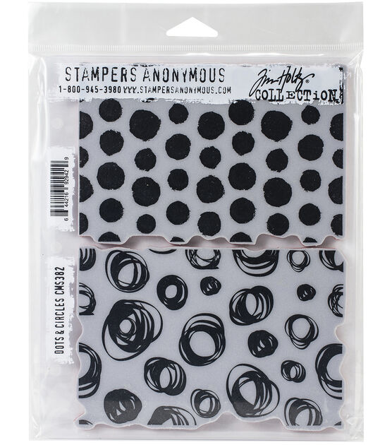 Tim Holtz Cling Stamps 7''X8.5'' Dots & Circles