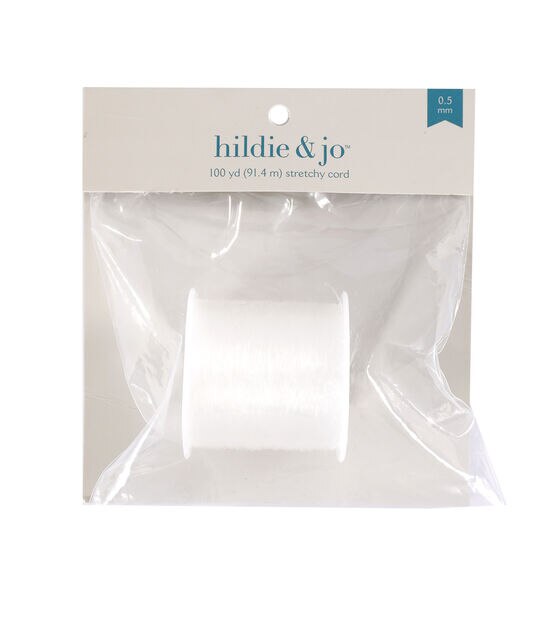 0.5mm x 100yds Clear Stretchy Cord by hildie & jo