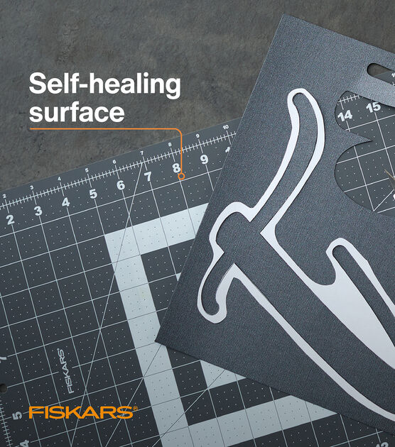 Fiskars Self-Healing Cutting Mat, 12 x 18, Gray