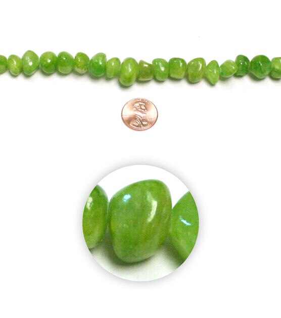 Lime Natural Jade Stone Bead Strand by hildie & jo