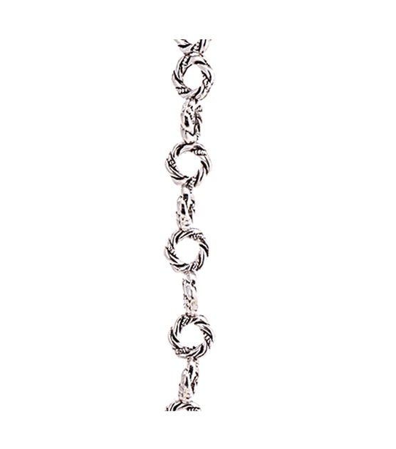 7" Rhodium Loop Chain Beads by hildie & jo, , hi-res, image 2