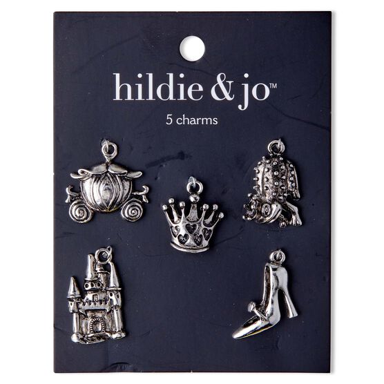 5ct Antique Silver Metal Fairy Princess Charms by hildie & jo