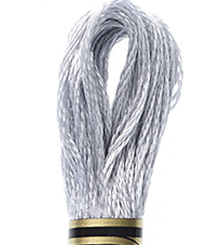 DMC 8.7yd Greens & Grays 6 Strand Cotton Embroidery Floss, 415 Pearl Gray, swatch, image 28