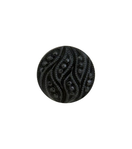 La Mode 5/8" Black Round Shank Buttons 3pk, , hi-res, image 2
