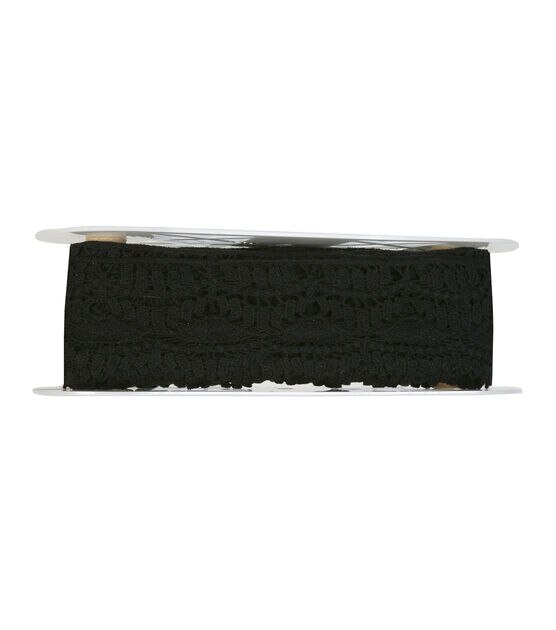 Simplicity Knit Lace Trim 3.4'' Black, , hi-res, image 2