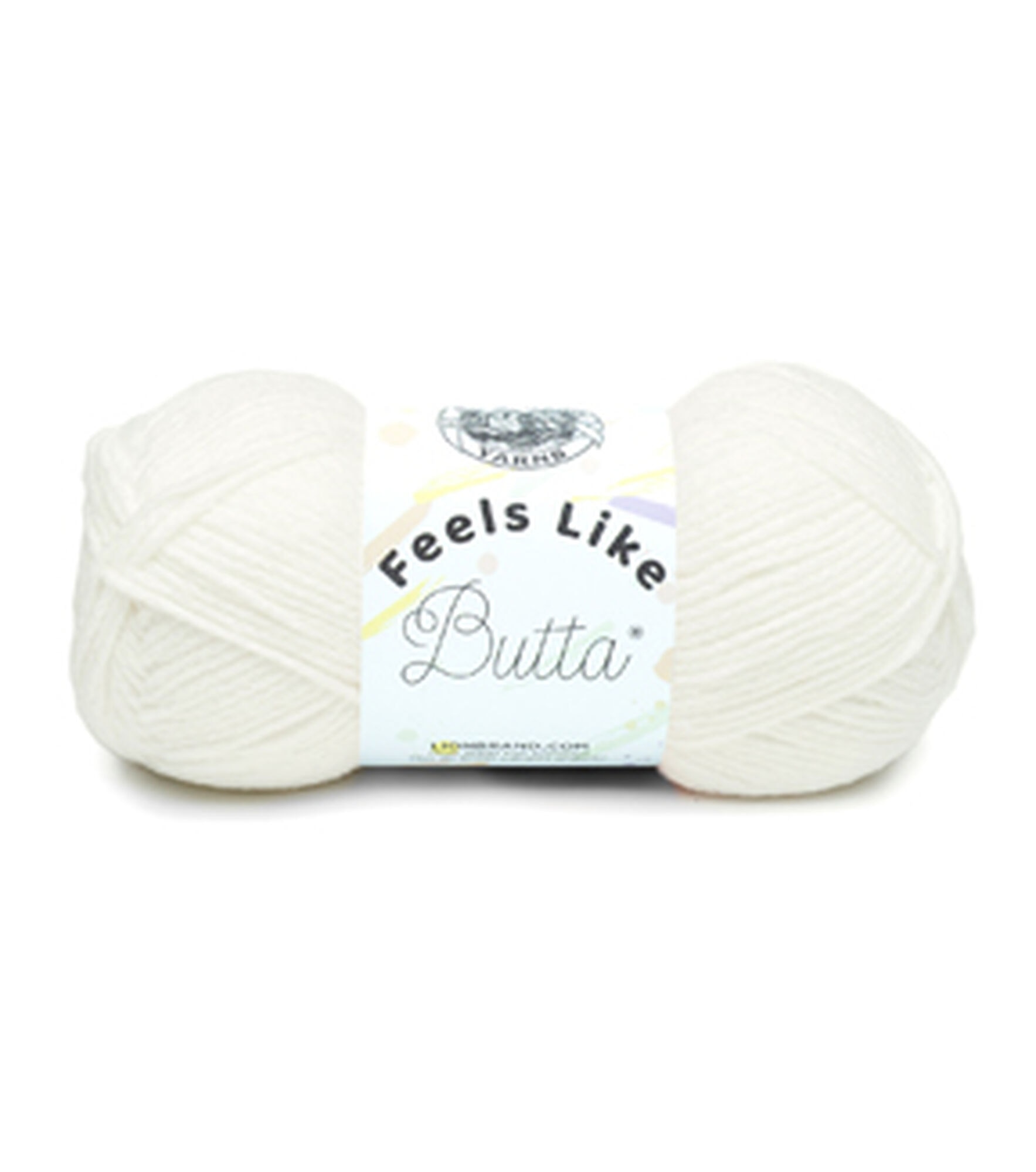 Lion Brand Feels Like Butta 218yds Worsted Polyester Yarn, White, hi-res