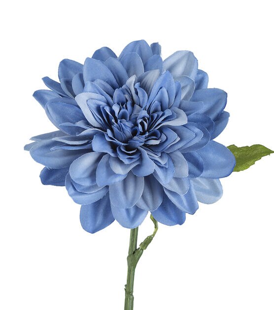28" Dark & Light Blue Dahlia Stem by Bloom Room, , hi-res, image 2