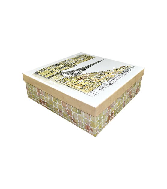 11" Wanderlust Rectangle Box With Lid by Place & Time, , hi-res, image 1