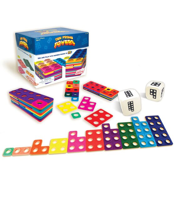 Junior Learning 67ct Ten Frame Towers, , hi-res, image 2