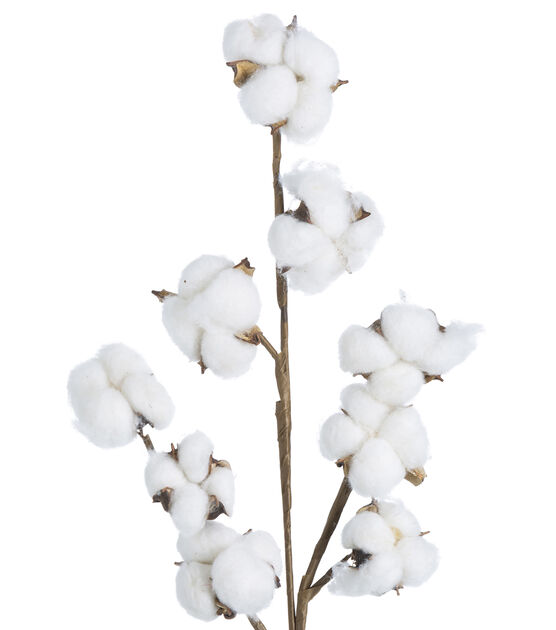 27.5" White Cotton Stem by Bloom Room, , hi-res, image 2