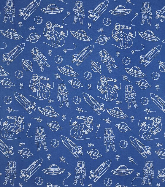 Space Doodles Super Snuggle Flannel Fabric