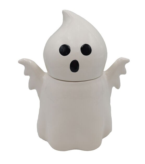 9" Halloween Ceramic Ghost Cookie Jar by Place & Time
