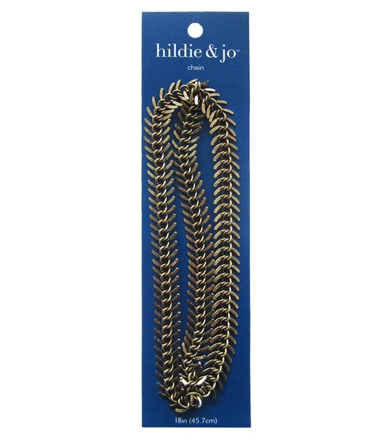 18" Gold Metal Fishbone Chain by hildie & jo