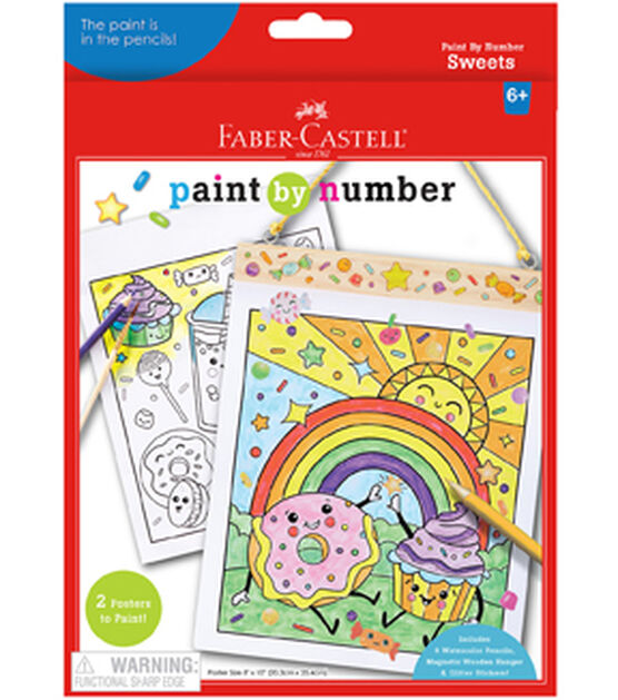 Faber-Castell 8 x 11.5 Sweets Wall Art Paint By Number Kit 14ct