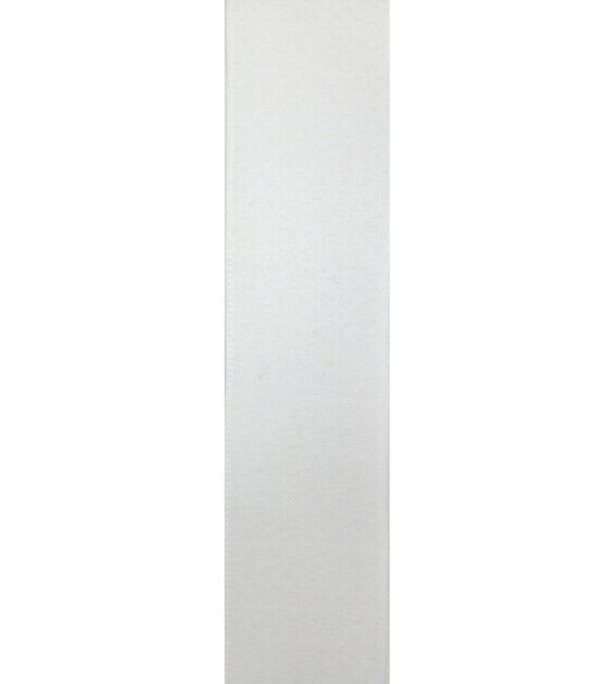 Save the Date Faux Linen Decorative Ribbon 2.5''x12' White, , hi-res, image 2
