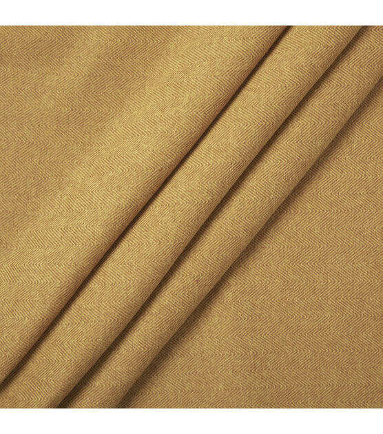 Orange Large Herringbone Brushed Cotton Fabric, , hi-res, image 3
