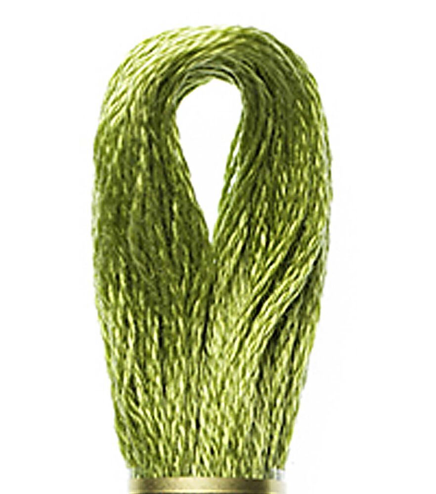 DMC 8.7yd Greens & Grays 6 Strand Cotton Embroidery Floss, 471 Light Avocado Green, swatch, image 3