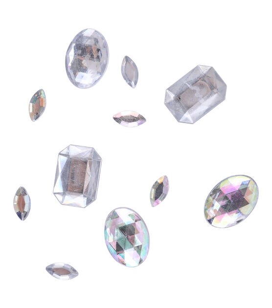 650ct Assorted Plastic Crystal Flat Back Rhinestones by hildie & jo, , hi-res, image 2