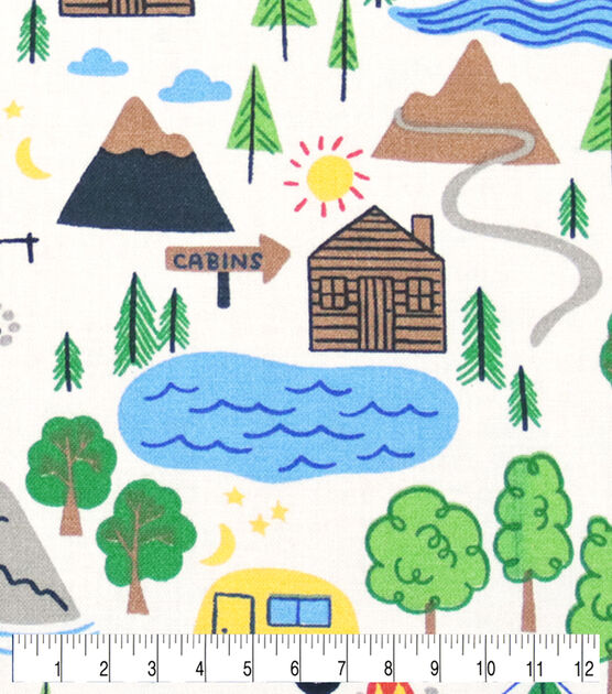 Camping Essentials Novelty Cotton Fabric, , hi-res, image 3