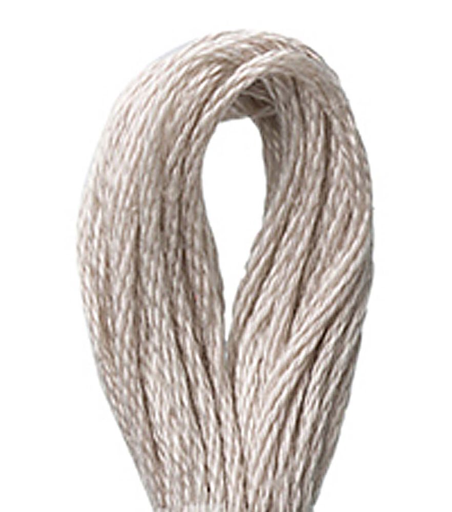 DMC 8.7yd Greens & Grays 6 Strand Cotton Embroidery Floss, 453 Light Shell Gray, swatch, image 31