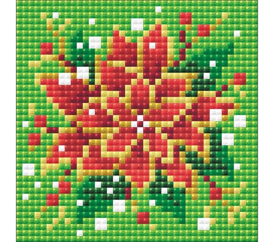 RIOLIS Diamond Mosaic Embroidery Kit 4''X4'' Poinsettia, , hi-res, image 2