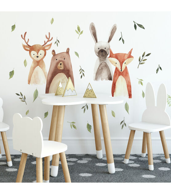 York Wallcoverings Wall Decals Watercolor Woodland Critters, , hi-res, image 3