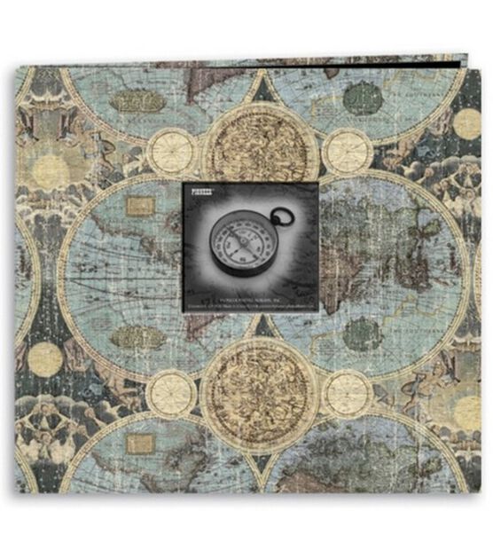 Pioneer 12"X12" Postbound Album Travel Print with Frame Globes