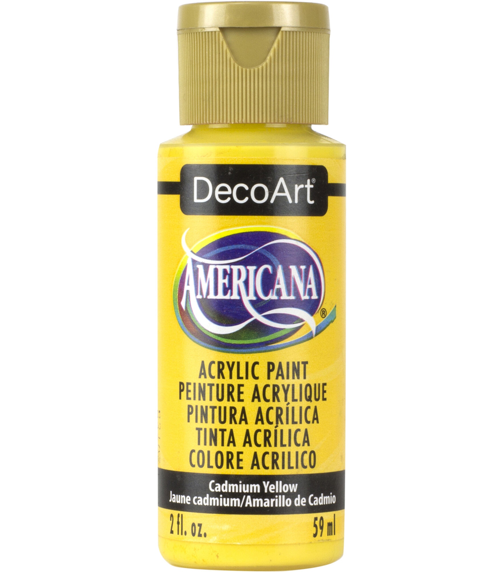 DecoArt Americana Acrylic 2oz Paint, Cadmium Yellow, hi-res