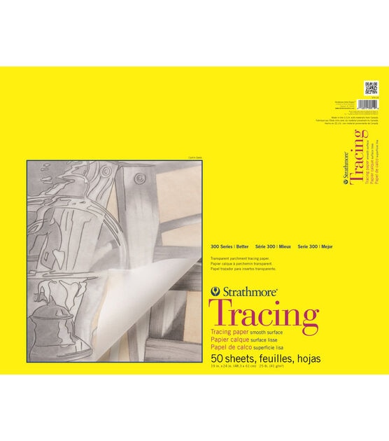 Strathmore 300 Series 50 sheet 19''x24'' Tape Bound Tracing Paper Pad