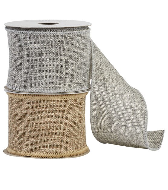 Offray 1.5 Wide Wired Edge Burlap Ribbon, 3 Yards, Moss Green