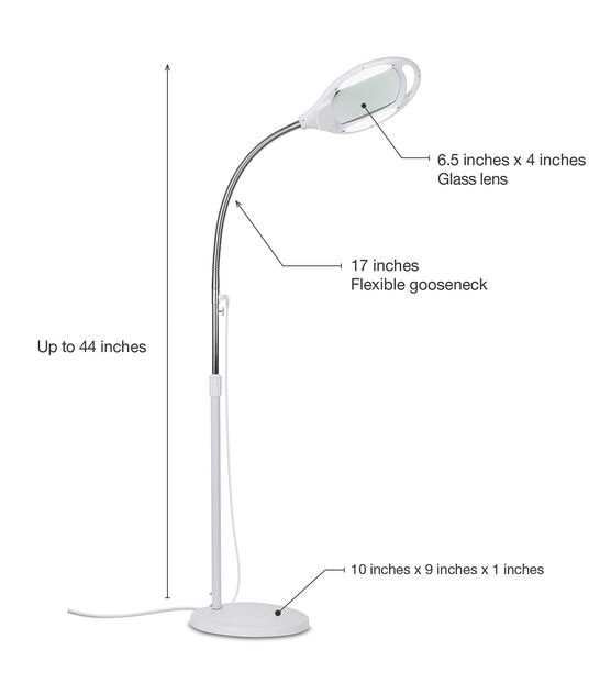 Brightech LightView LED Floor Magnifier with 3 Diopter - White, , hi-res, image 7