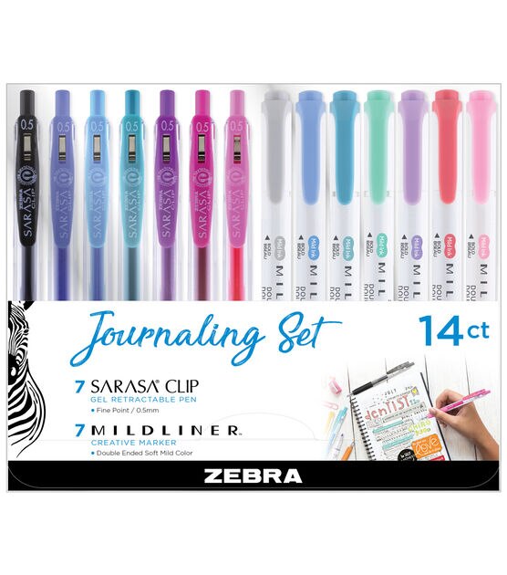 Zebra's Journaling Set Sarasa Clip Gel and Mildliner