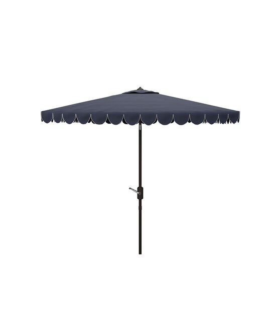 Safavieh 7.5' Venice Navy & White Square Crank Patio Umbrella