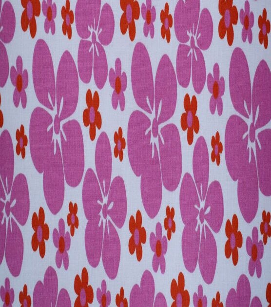 Pink & Red Large Floral Quilt Cotton Fabric by Quilter's Showcase, , hi-res, image 2
