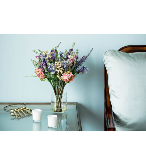 Nearly Natural lavender & Hydrangea Flower Arrangement, , hi-res, image 2
