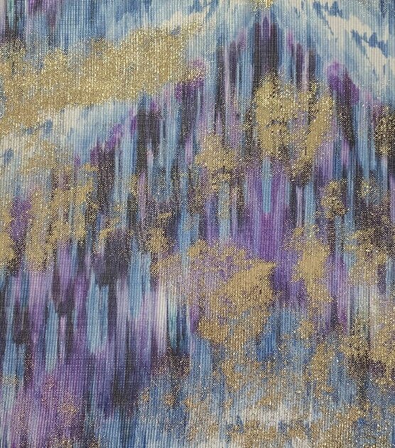 Tie Dyed Cosmic Metallic Knit with Foil Fabric, , hi-res, image 2
