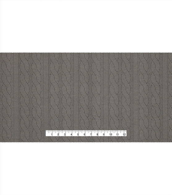 Knit Pattern Gray 108" Wide Flannel Fabric, , hi-res, image 4