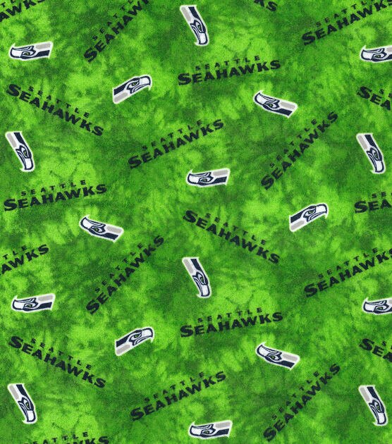 Fabric Traditions Seattle Seahawks Flannel Fabric 42" Tie Dye, , hi-res, image 2
