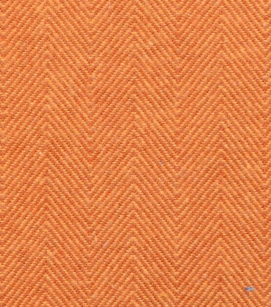 Orange Large Herringbone Brushed Cotton Fabric