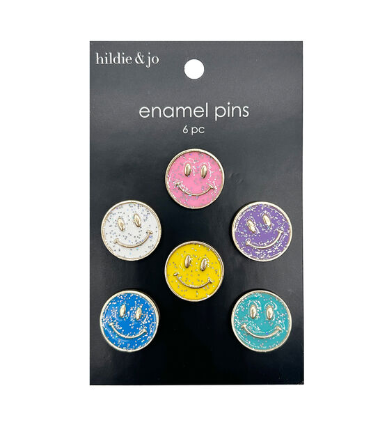 6ct Smiley Enamel Pins by hildie & jo