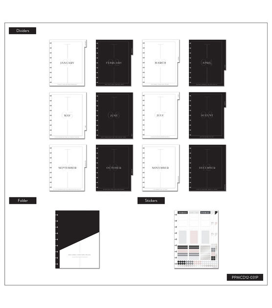 Happy Planner 2023 Work + Life Black & White Classic 12 Month Planner, , hi-res, image 3