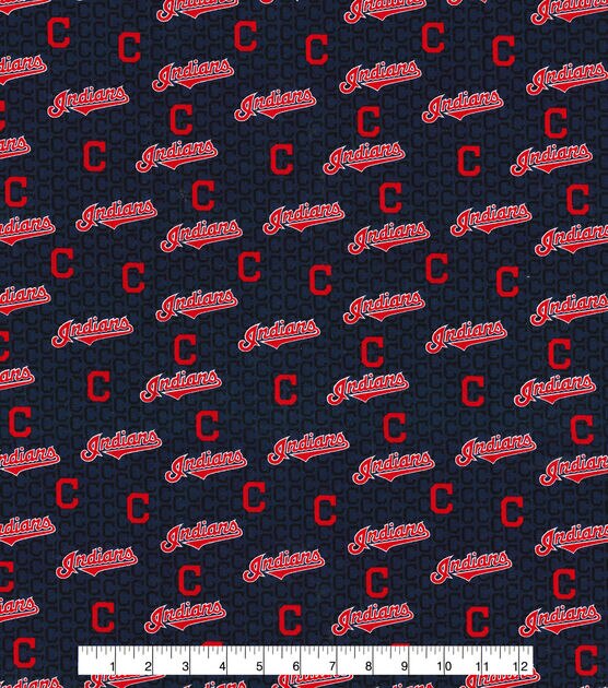 Fabric Traditions Cleveland Baseball Cotton Fabric Mini Print, , hi-res, image 2