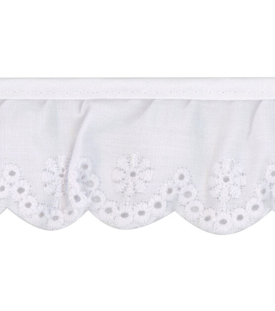 Simplicity Swiss Eyelet Trim White