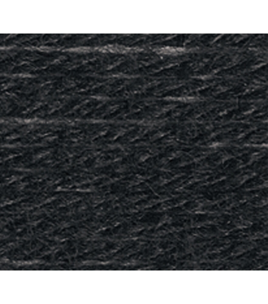 Lion Brand Wool Ease Worsted Yarn, Black, swatch, image 12