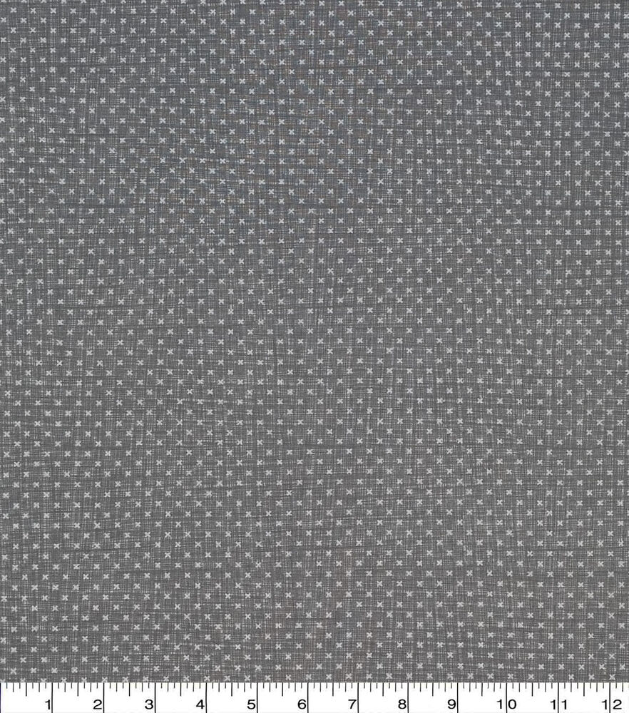 Geo 108" Wide Cotton Fabric, Gray, swatch