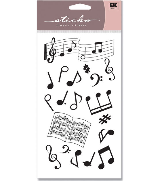 EK Success Sticko Silhouette Stickers Musical Notes